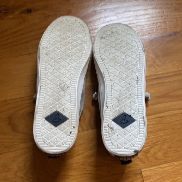 SPERRY WOMEN'S CREST VIBE WASHED LINEN SNEAKER IN GREY - Picture 8 of 9